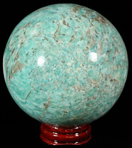 Polished Amazonite Crystal Sphere - Madagascar #51622